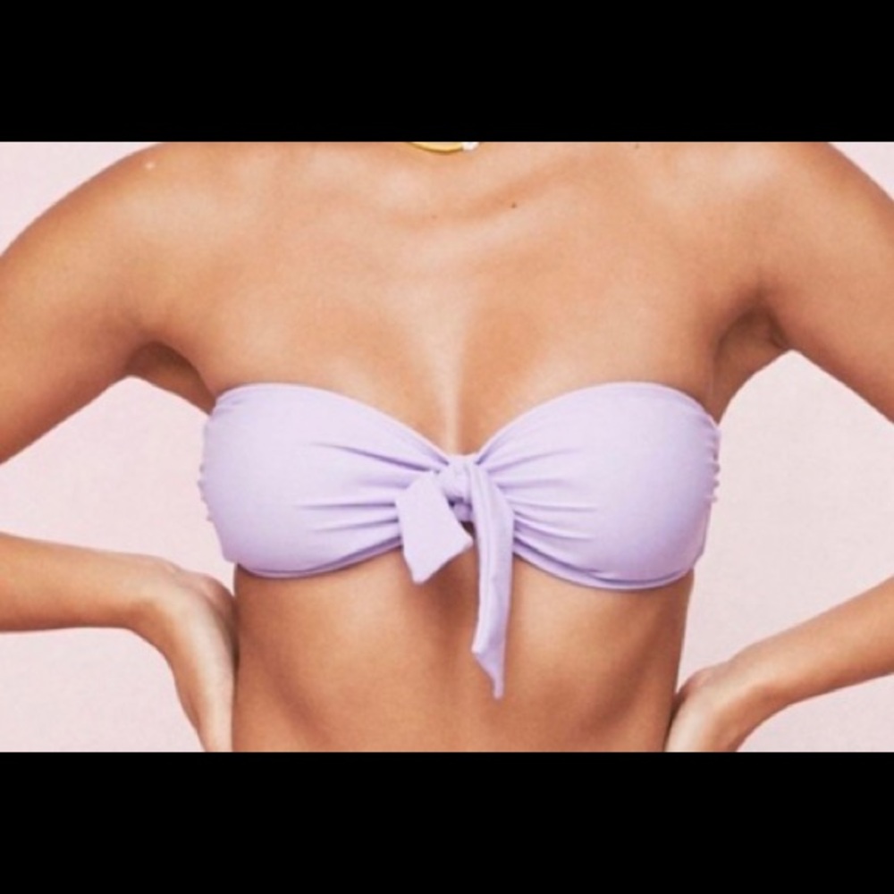 NWT Nasty gal Purple bandeau Swim Top